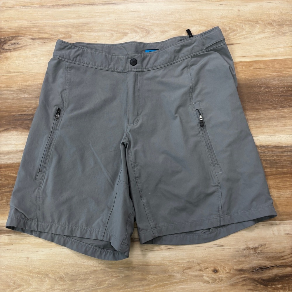EMS Hiking Shorts Medium Gray Nylon Spandex Stretch Outdoor Active Gray
